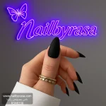 ناخن مصنوعی رنگی ساده راسا رنگ هلویی بیس نود فرم مربع براق