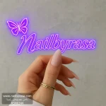 ناخن مصنوعی رنگی ساده راسا رنگ صورتی بیس فرم بادامی مات