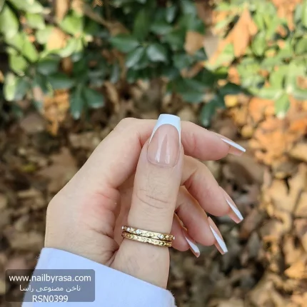 ناخن مصنوعی رنگ ناخن راسا طرح فرنچ کد RSF01