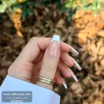 ناخن مصنوعی رنگ ناخن راسا طرح فرنچ کد RSF03