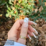 ناخن مصنوعی رنگ ناخن راسا طرح فرنچ کد RSF06