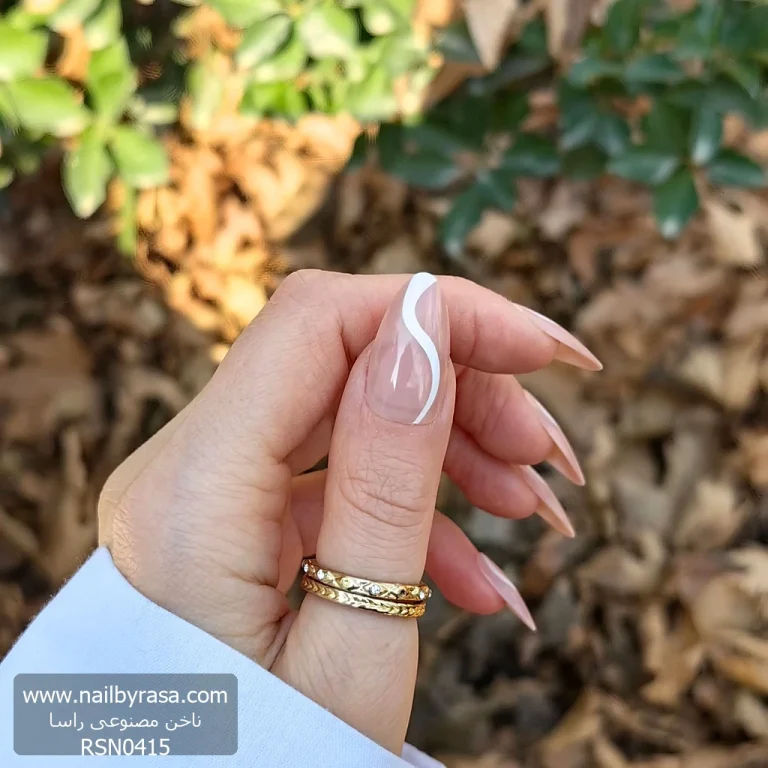 ناخن مصنوعی رنگ ناخن راسا طرح فرنچ کد RSF17