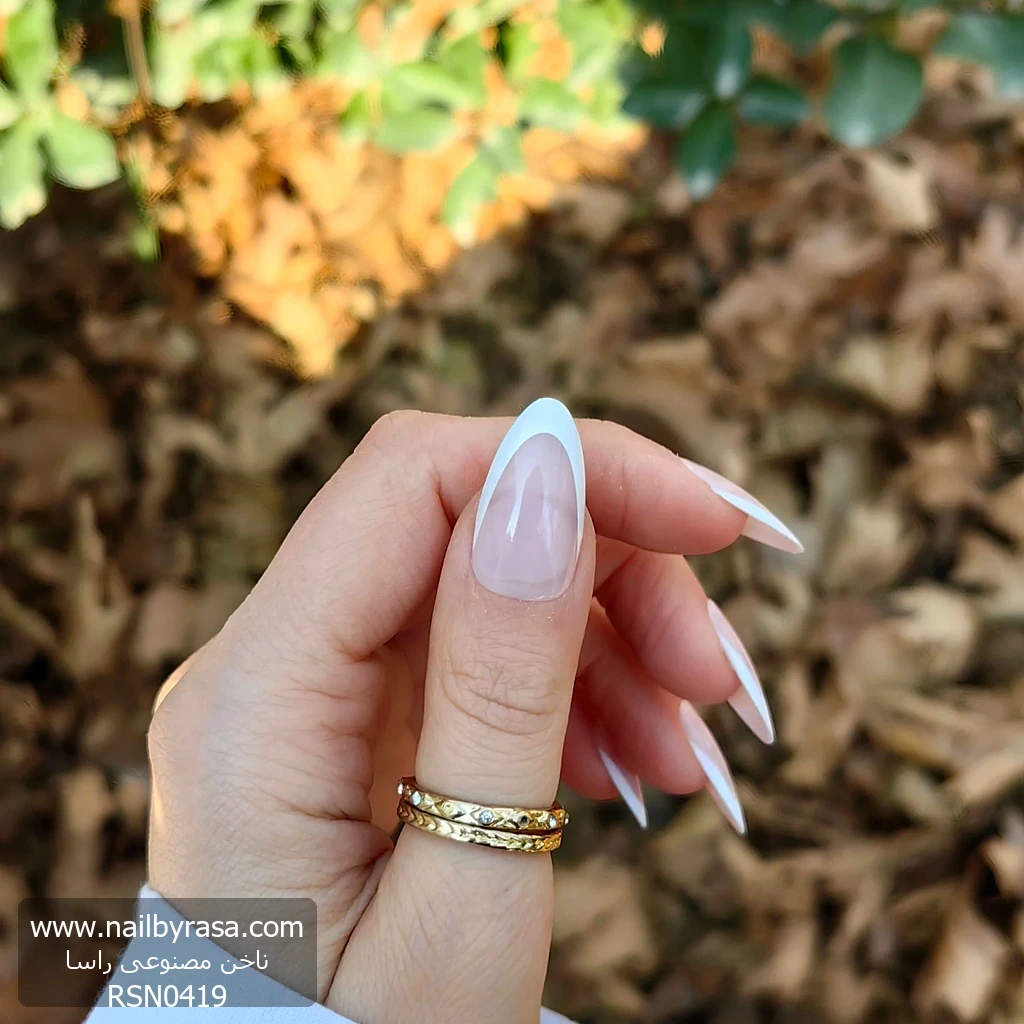 RSN0419 ناخن مصنوعی رنگ ناخن راسا طرح فرنچ کد RSF21