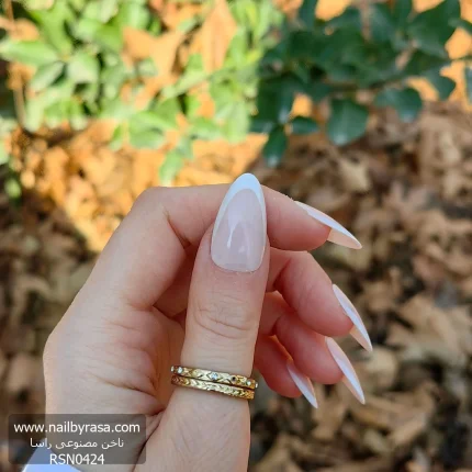 ناخن مصنوعی رنگ ناخن راسا طرح فرنچ کد RSF26