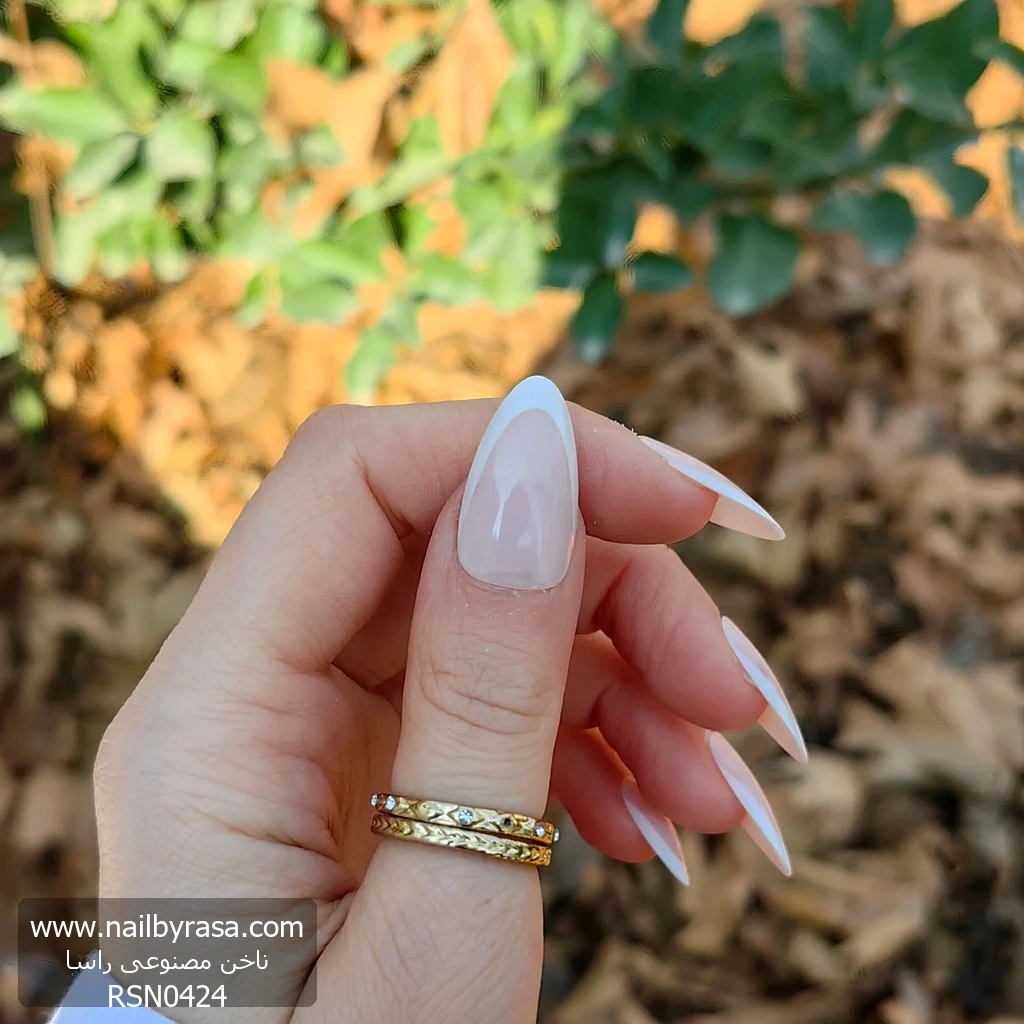 RSN0424 ناخن مصنوعی رنگ ناخن راسا طرح فرنچ کد RSF26