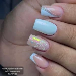 ناخن مصنوعی راسا مناسب عروس رنگ سفید و کالباسی