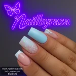 ناخن مصنوعی راسا مناسب عروس رنگ سفید و کالباسی