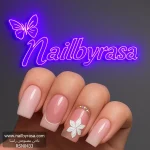 ناخن مصنوعی راسا مناسب عروس طرح فرنچ و گل