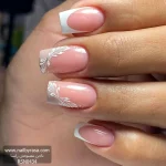 ناخن مصنوعی راسا مناسب عروس طرح گل و فرنچ