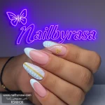 ناخن مصنوعی راسا مناسب عروس طرح قلب و فرنچ