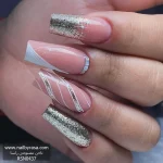 ناخن مصنوعی راسا مناسب عروس رنگ نقره ای