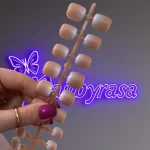 ناخن مصنوعی پا آمبره بیس کرم ست 30 تایی