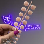 ناخن مصنوعی پا فرنچ بیس کرمی