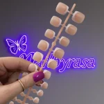 ناخن مصنوعی پا فرنچ بیس کرمی