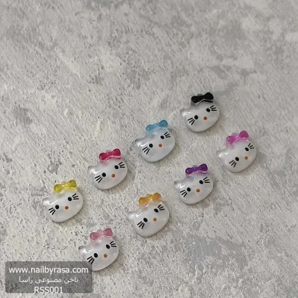 استیکر برجسته ناخن راسا طرح صورت کیتی