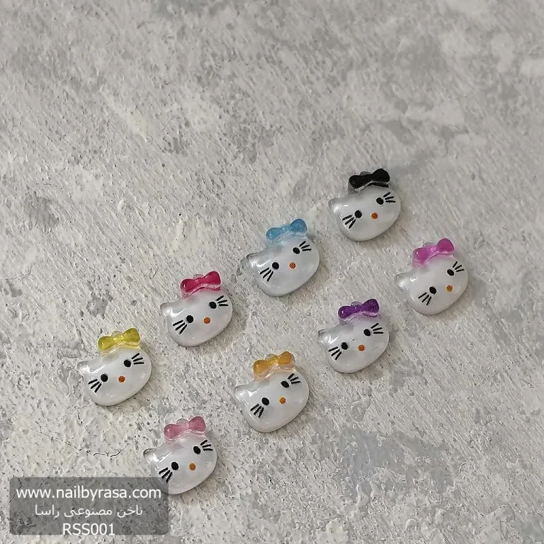استیکر برجسته ناخن راسا طرح صورت کیتی