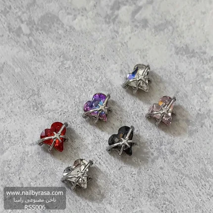 استیکر برجسته ناخن راسا طرح قلب در بند