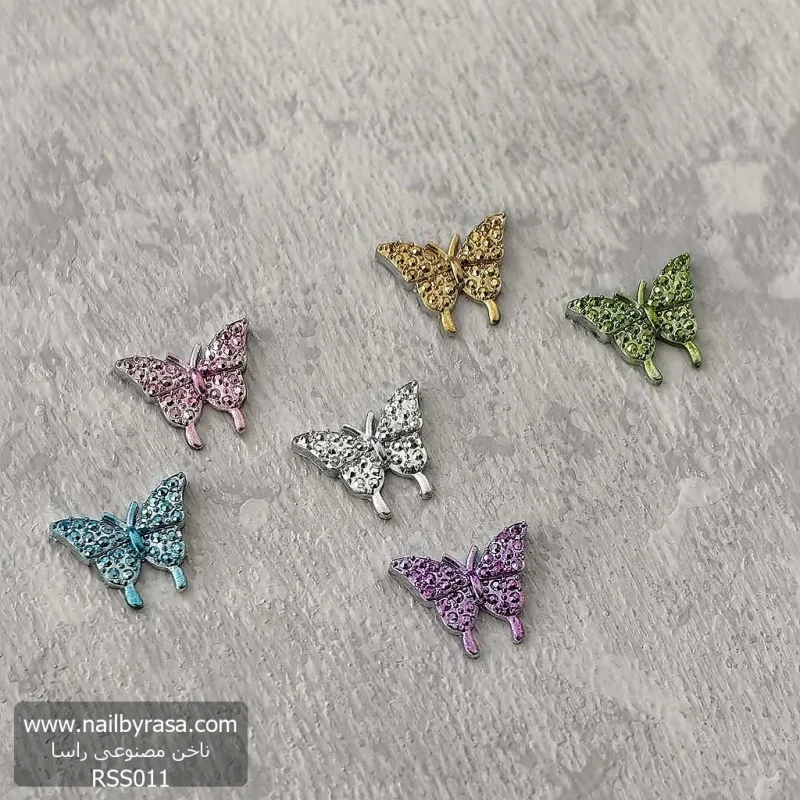 استیکر برجسته ناخن راسا طرح پروانه