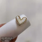 استیکر برجسته ناخن راسا طرح قلب سفید