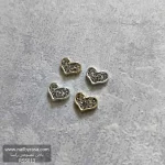 استیکر برجسته ناخن راسا طرح قلب نقره ای طلایی