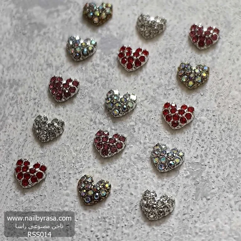 استیکر برجسته ناخن راسا طرح قلب