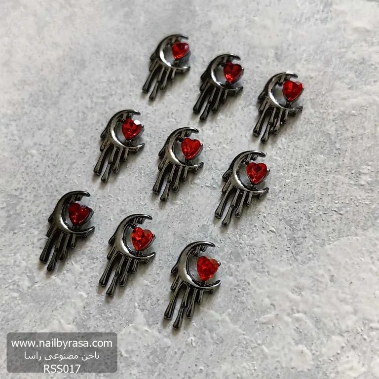 استیکر برجسته ناخن راسا طرح قلب و ماه