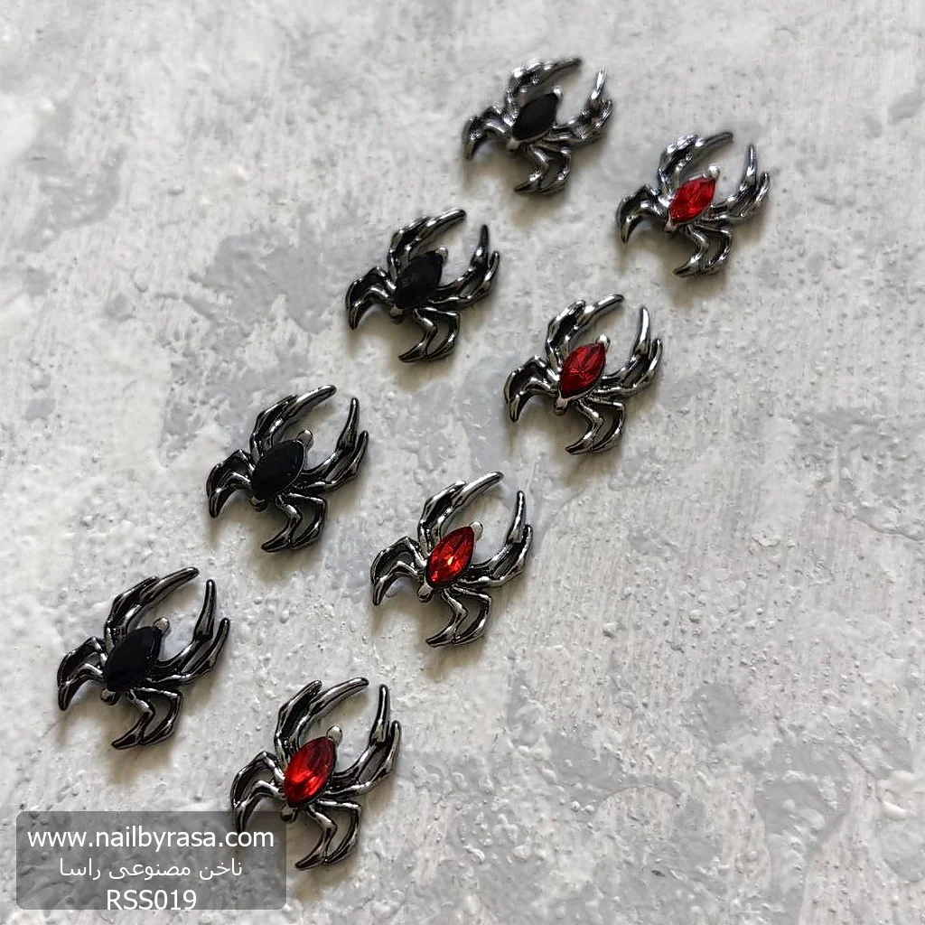 RSS019 استیکر برجسته ناخن راسا طرح عنکبوت