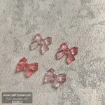 استیکر برجسته ناخن راسا طرح پاپیون صورتی شفاف رزینی