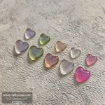 استیکر برجسته ناخن راسا طرح قلب رنگی کرومی شفاف