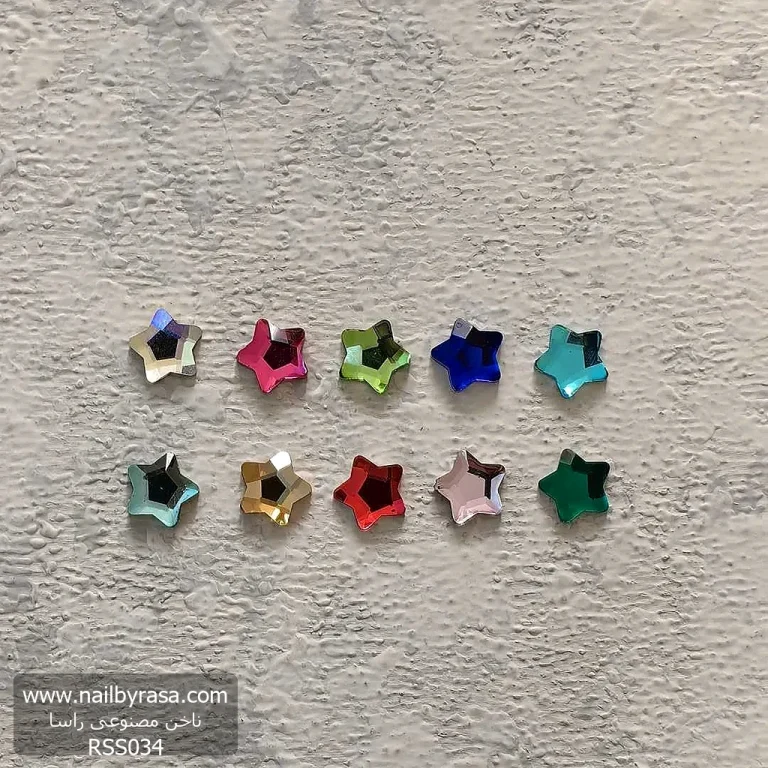 استیکر برجسته ناخن راسا طرح ستاره تپل رنگی