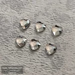 استیکر برجسته ناخن راسا طرح قلب کریستالی نقره ای