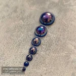 استیکر برجسته ناخن راسا طرح دایره کریستالی قرمز