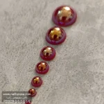 استیکر برجسته ناخن راسا طرح دایره کریستالی قرمز