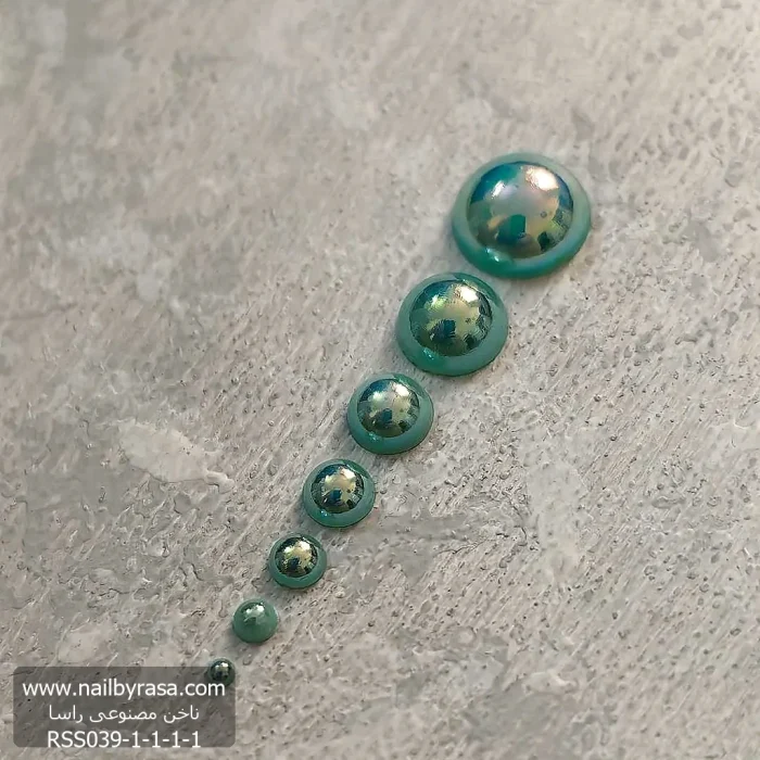 استیکر برجسته ناخن راسا طرح دایره کریستالی قرمز