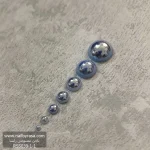 استیکر برجسته ناخن راسا طرح دایره کریستالی قرمز