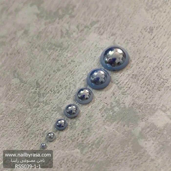 استیکر برجسته ناخن راسا طرح دایره کریستالی قرمز