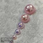 استیکر برجسته ناخن راسا طرح دایره کریستالی قرمز