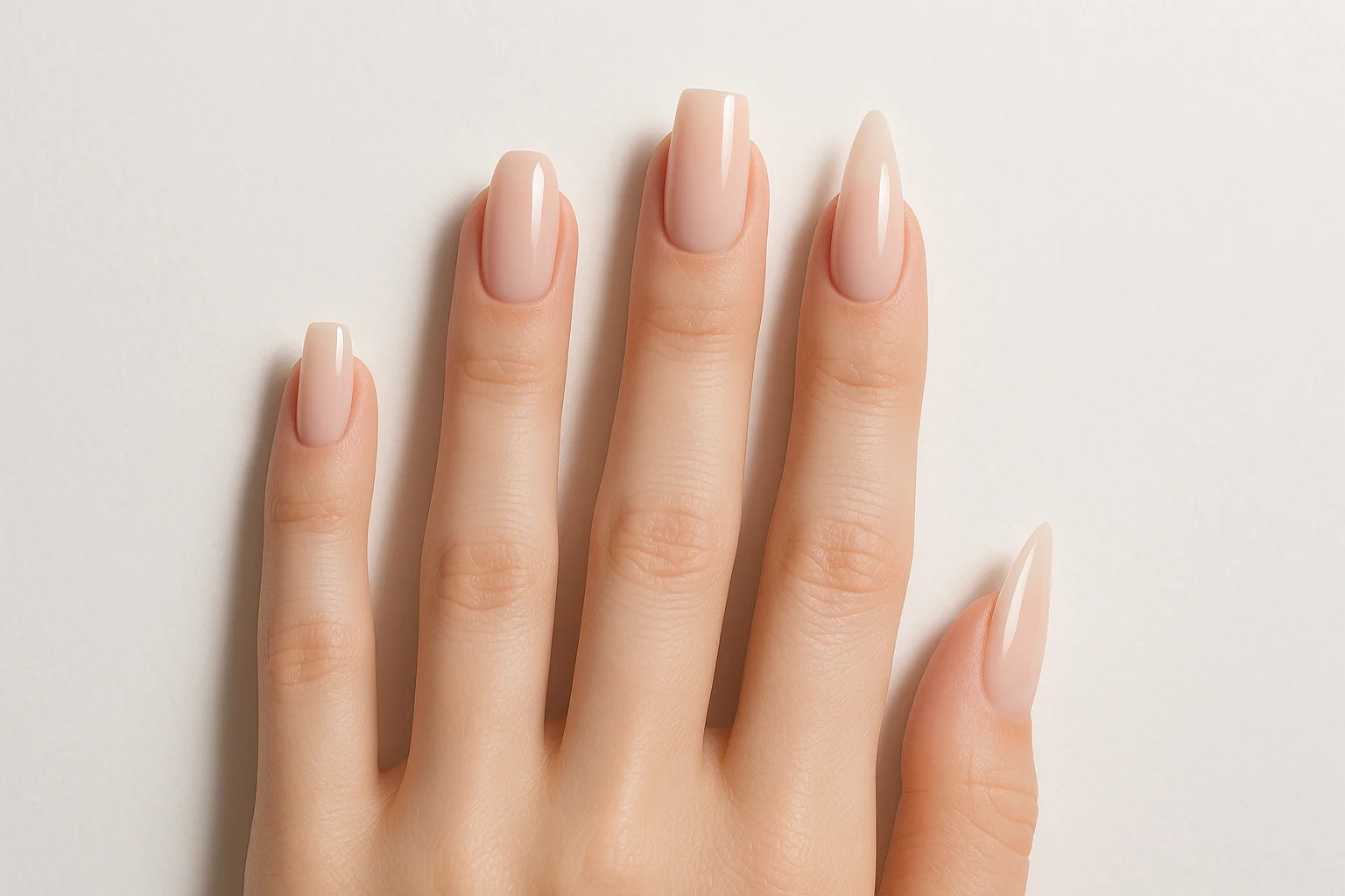 نمونه‌ای از انواع فرم ناخن زنانه