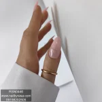 ناخن مصنوعی راسا فرم بادامی رنگ صورتی ملایم براق مدل RSN0446