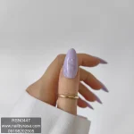 ناخن مصنوعی راسا فرم بادامی رنگ یاسی روشن براق مدل RSN0447