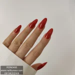 ناخن مصنوعی راسا فرم بادامی رنگ قرمز کلاسیک براق مدل RSN0468