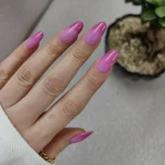 ناخن مصنوعی راسا فرم بادامی رنگ صورتی سرخابی حرارتی