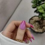 ناخن مصنوعی راسا فرم بادامی رنگ صورتی سرخابی حرارتی