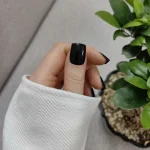 ناخن مصنوعی راسا فرم مربع رنگ مشکی براق