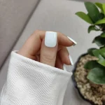 ناخن مصنوعی راسا فرم مربع رنگ سفید براق