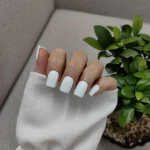 ناخن مصنوعی راسا فرم مربع رنگ سفید براق