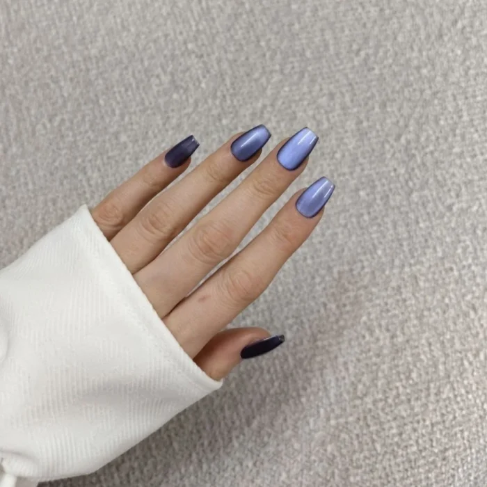 ناخن مصنوعی راسا فرم مربع رنگ آبی آیس