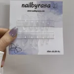 ناخن مصنوعی راسا فرم بادومی شیشه ای بی رنگ