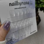 ناخن مصنوعی راسا فرم گلدانی بلند شیشه ای بی رنگ