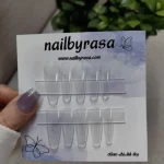 ناخن مصنوعی راسا فرم گلدانی بلند شیشه ای بی رنگ